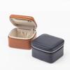 Custom Logo Portable Jewelry Storage Case Pu Leather Square Travel Jewellery Organizer Box for Earring Ring Necklace Bracelet