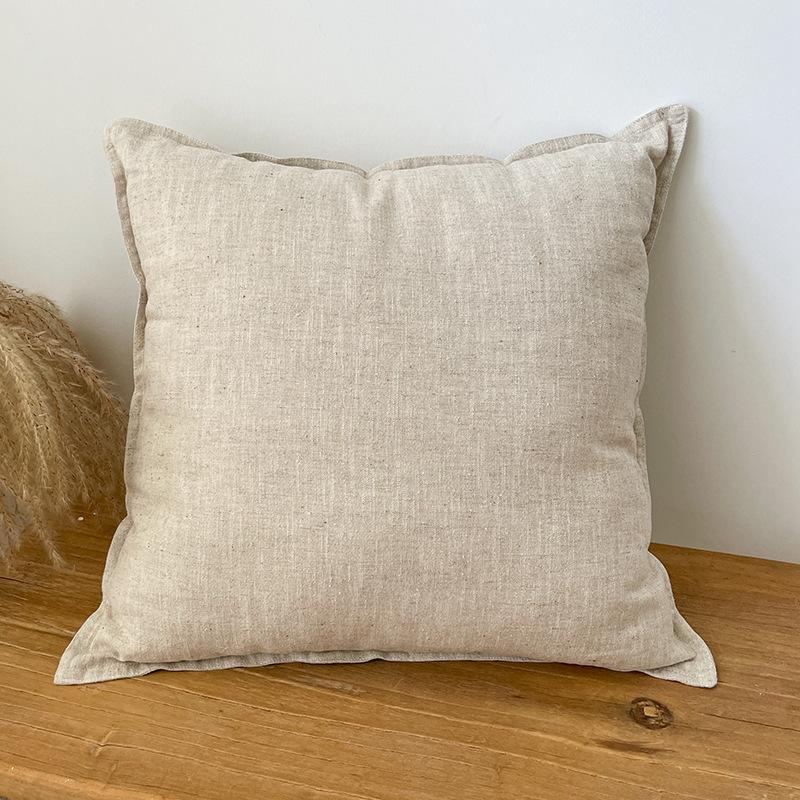Federa per Cuscino da Divano Rustico Federa per Cuscino Lombare per Divano Cotone Lino Cuscini Decorativi per Divano Letto Sedia Durevole Colore Solido