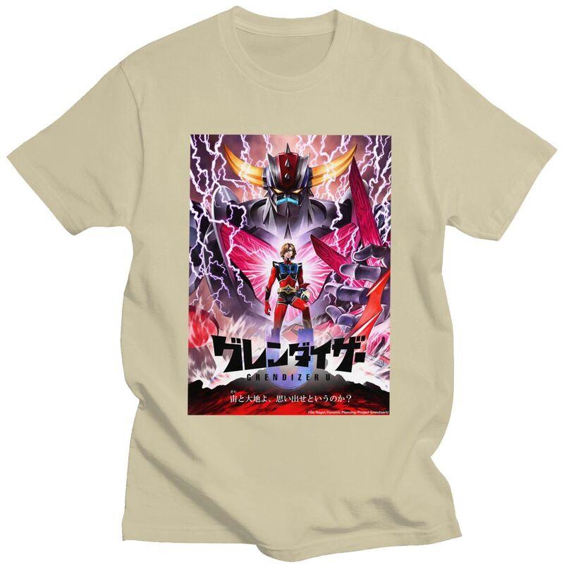 Custom UFO Robot Mazinger Z Tshirts for Men Short Sleeve Leisure T Shirt Grendizer Goldorak Tshirts Loose Fit 100 Cotton Tee