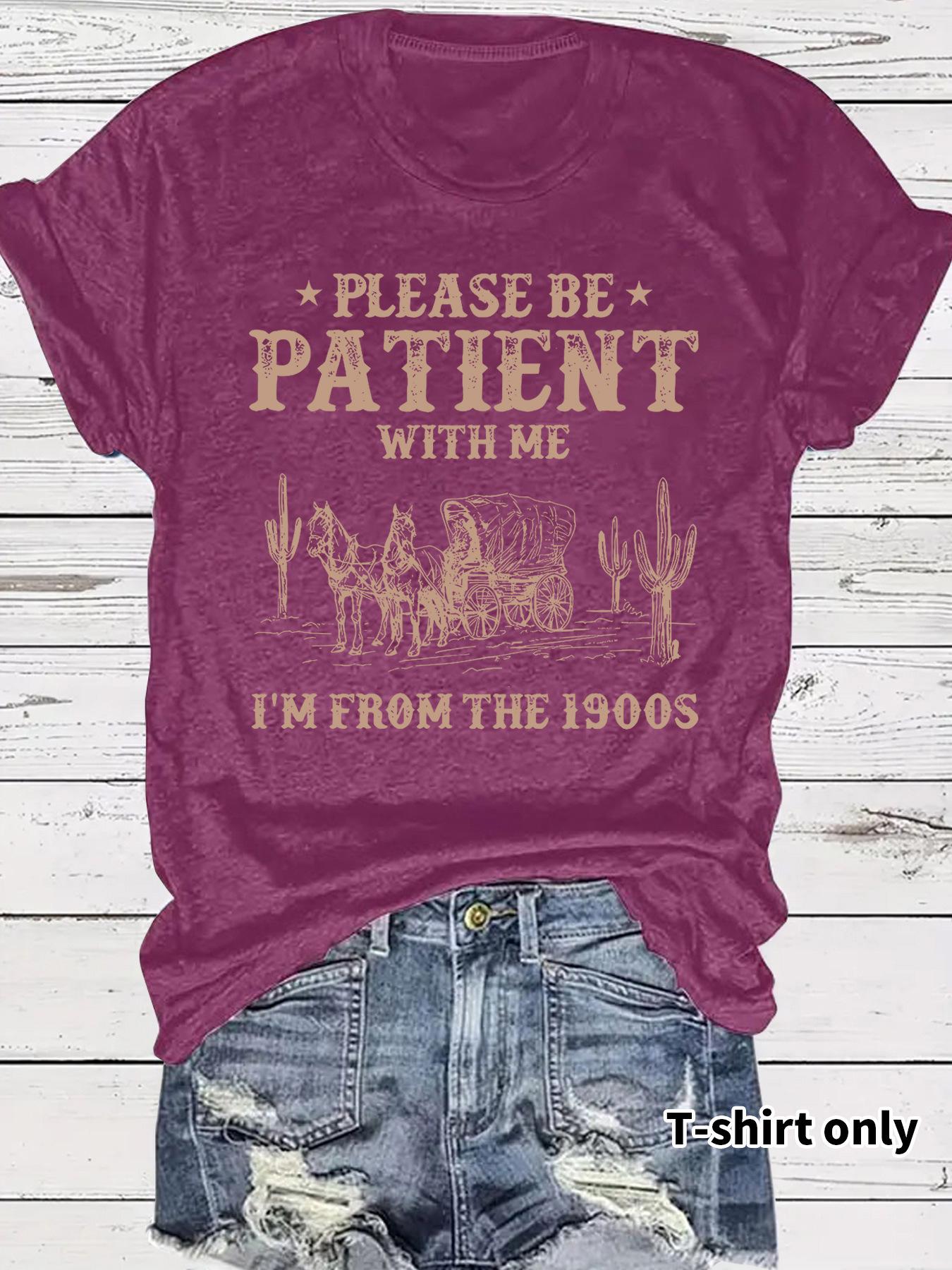 

Retro Western Cowboy Print Women s Loose-Fit T-Shirt XXL