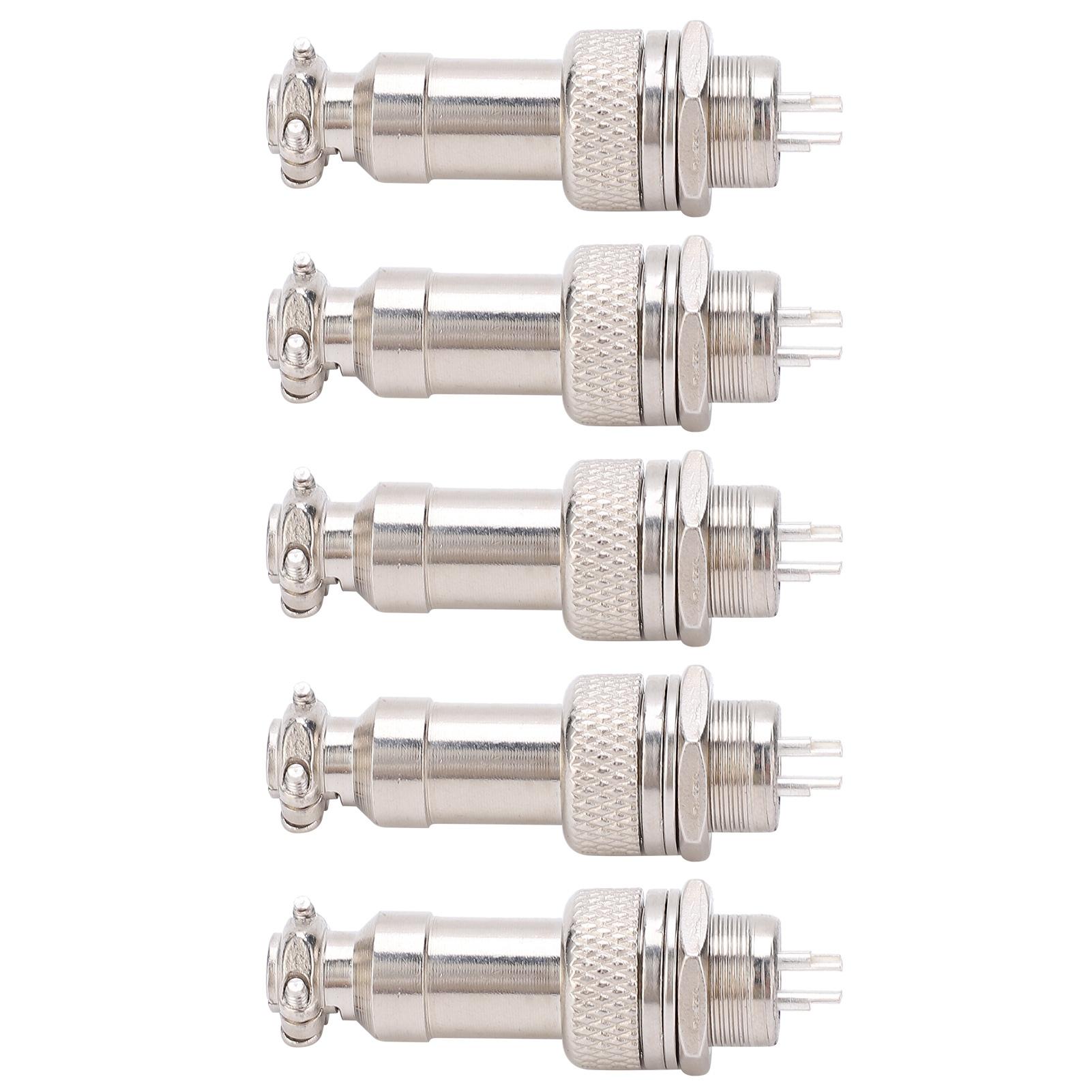 

5Pcs Aviation Plug Connector Male Female Wire Panel Power Chassis Metal Fittings 5A GX12 450V6pin