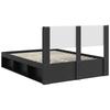 Bed Frame with Storage Space and Headboard Black 120 X 200 Cm
