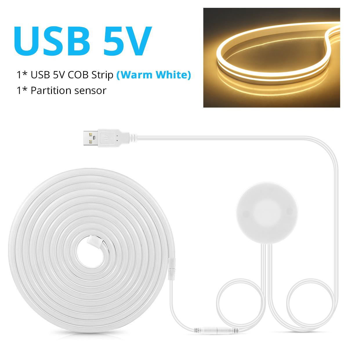 

Проникающая в древесину USB 5 В светодиодная лента неоновый свет ручной развертки и сенсорный датчик с регулируемой яркостью переключатель неоновая лента вывеска для декора стен в гардеробной комнате 3M теплый белый