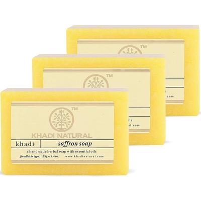 KHADI NATURAL SAFFRON SOAP 125G PACK OF 3