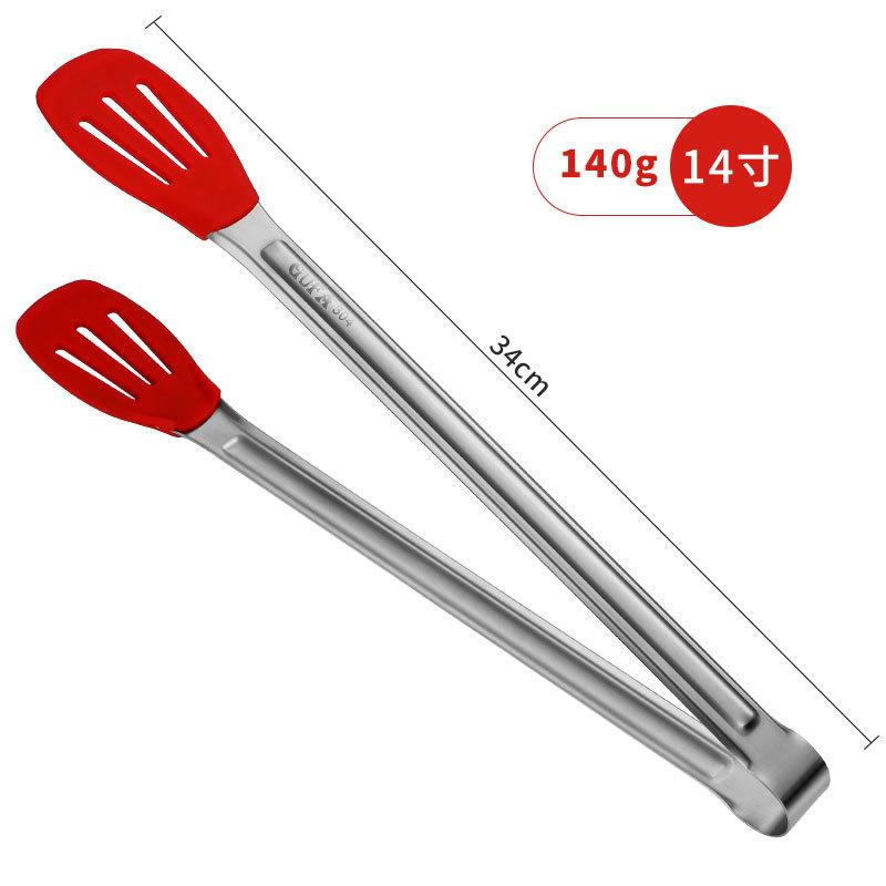 Silicone Hollow Head BBQ Tongs Bread Steak Clips Nonstick Meat Salad Clamp for Home Cooking Utensils Kitchen Accessories