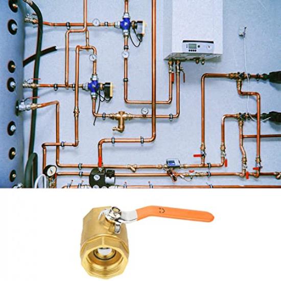 Brass Ball Valve 1-1/4BSP DN32 1.6MPa Female Thread Ball Valve Shut-off Valve with Lever Handle Diameter DN32 (1-1/4BSP) British Gauge Thread for