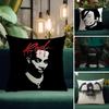 PPlayboi CartiI Rapper Cushion Cover Natural Linen Pillow Case DoubleSided Print Decorative Sofa Pillowcase Home Decor Gift