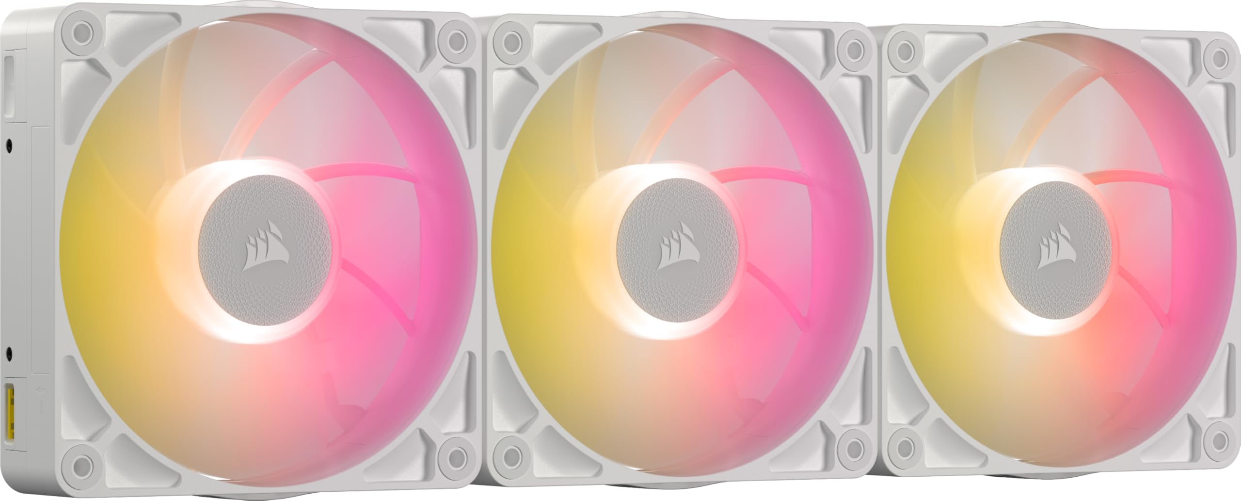 

CORSAIR iCUE LINK RX120 MAX RGB Starter Kit 120mm PWM PC Case Fan 30mm Thick Triple Pack iCUE LINK System White (Includes Hub) CO-9051038-WW білий