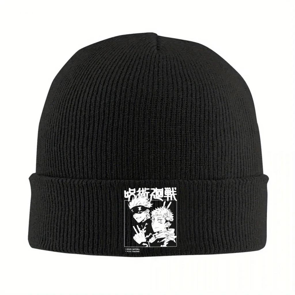 new Jujutsu Yuji Itadori Kaisen Satoru Gojo Knitted Caps for Women Unisex Beanie Winter Hats Acrylic Unisexga Warm Melon Cap