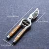 1pc, Wooden Handle Pruning Shears, Fruit Branch Scissors, Elbow Shears, Garden Shears, Fruit Picking Shears 8.07inch/20.5cm