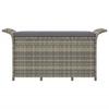 VidaXL Banc de jardin avec coussin gris 116x46x57 cm résine tressée 363418