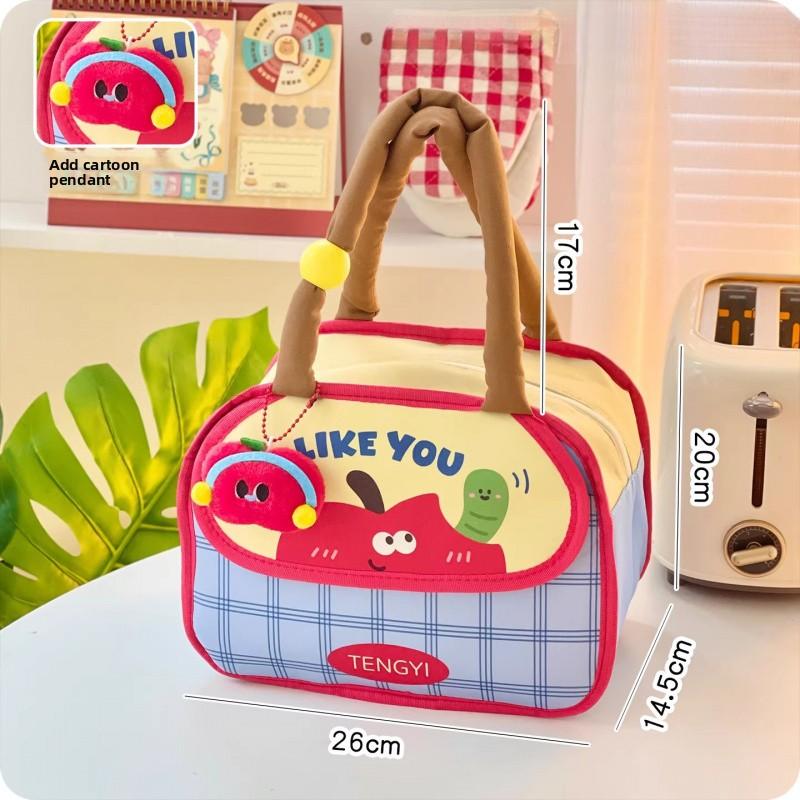 Cute Lunch Box Bag For Woman Office Kids School Portable Insulating Thermal Lunch Box Bag Large Bento Pouch Food Storage Bag