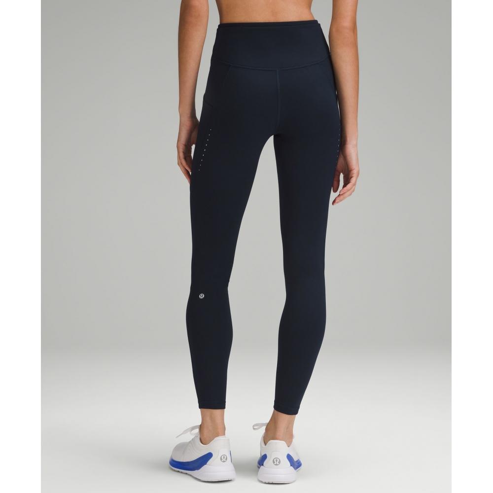 Lululemon Fast And Free High Rise Thermal Tight 28   Pockets True Navy