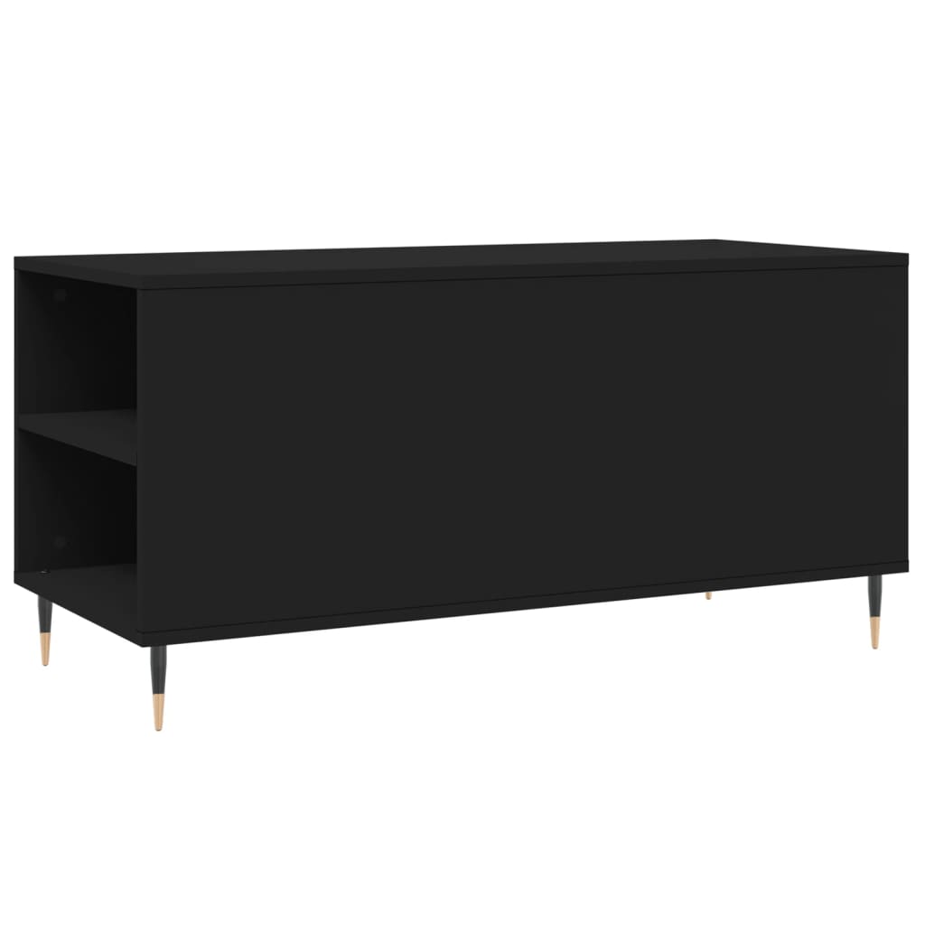  Coffee Table, Black, 102x44.5x50 Cm, Wood-based Material
