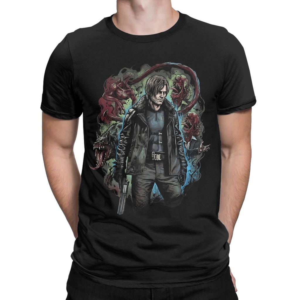 Leon Kennedy RE9 Cotton T Shirt For Adult Summer Y2K Basic T Shirts Comfortable Hip Hop Tee Shirt Oversize Loose Tops