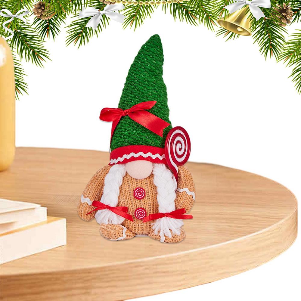 Gnome Doll Ornament Christmas Gnomes Doll Handmade Gnomes Plush Decorations Tomte Plush Doll Gingerbread Man For Home Workplace