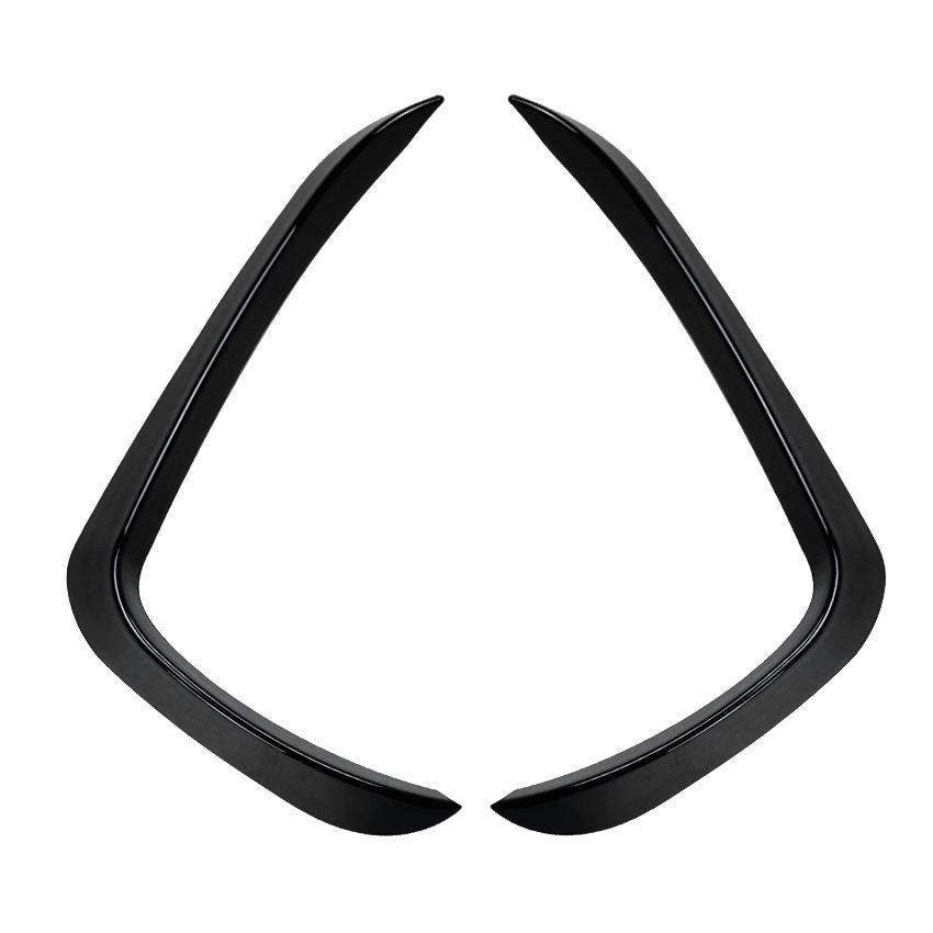 2pcs Glass black Front Bumper Spoiler