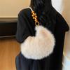 Autumn Winter Women's Plush Handbag Shoulder Underarm Bag