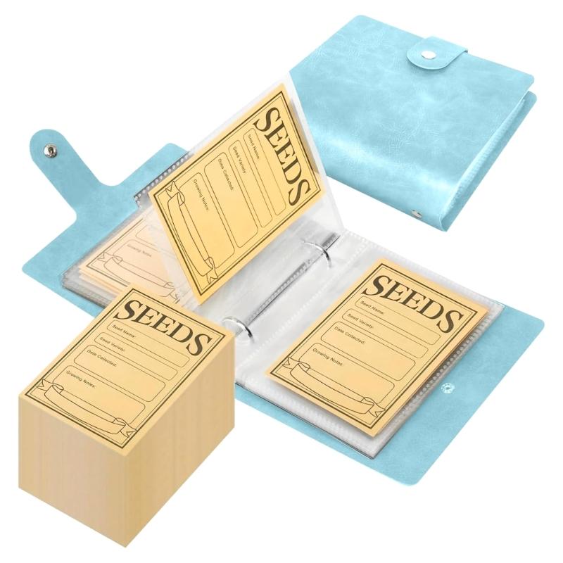 Transparents Pocket Page Semina Keeper Space Saving Garden Semina Album For Home Gardeners Using Recyclable Paper