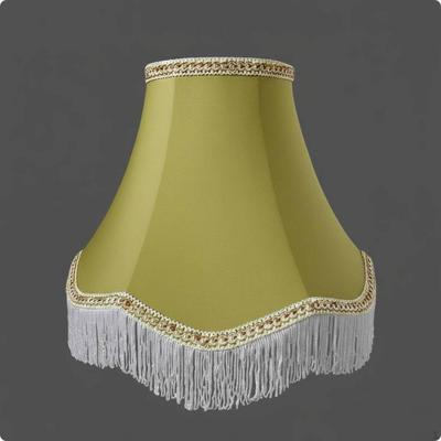 Classic Fabric Lamp Shade with Fringe Textile Light Cover Table Lampshade for