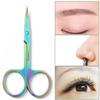 5pcs Stainless Steel Chameleon Eyebrow Tweezers Rainbow Extension Trimmer Clip Hair Scissor Manicure