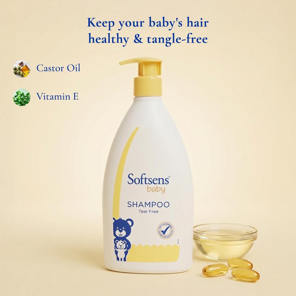 Softsens Baby Tear Free Shampoo Ultra Mild Gentle Scalp Cleansing Tangle Free Softness Newborn Care 500ml Pack Of 1