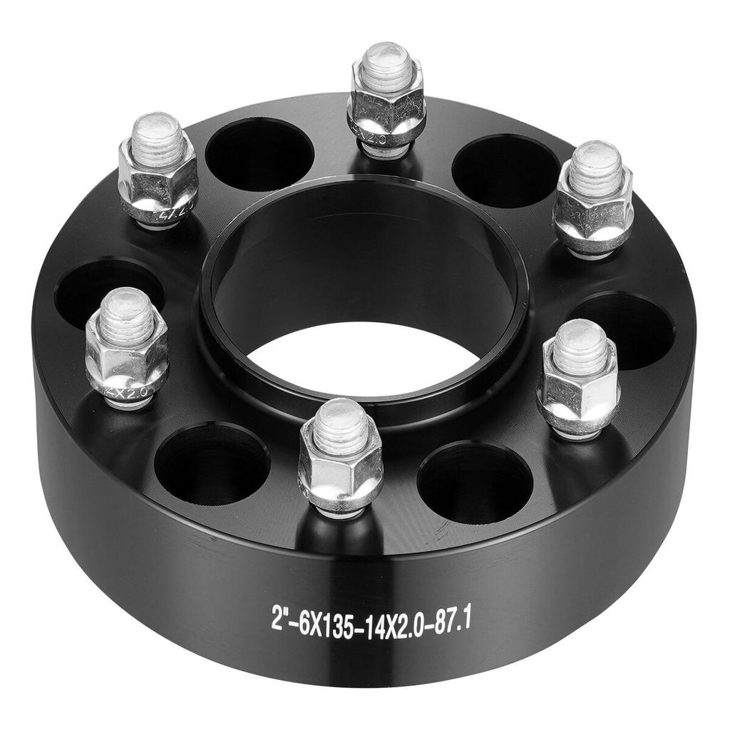 2" 6"x5.3" Wheel Spacers Wheel Adapters 6 Lug Forged Spacer 4 PCS Black