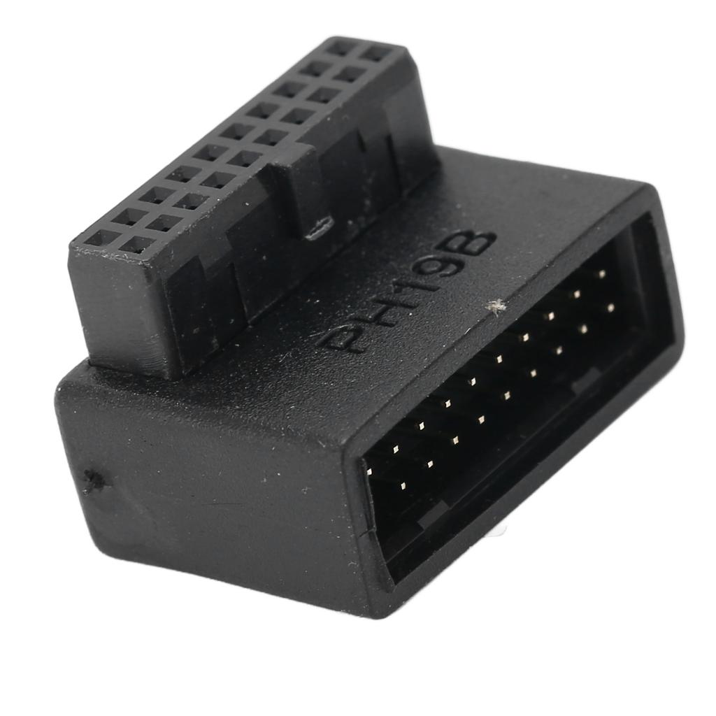 USB Front Panel Adapter Front Panel Socket 90 degrees Elbow USB3.0 19Pin to 20Pin Header Adapter for PC