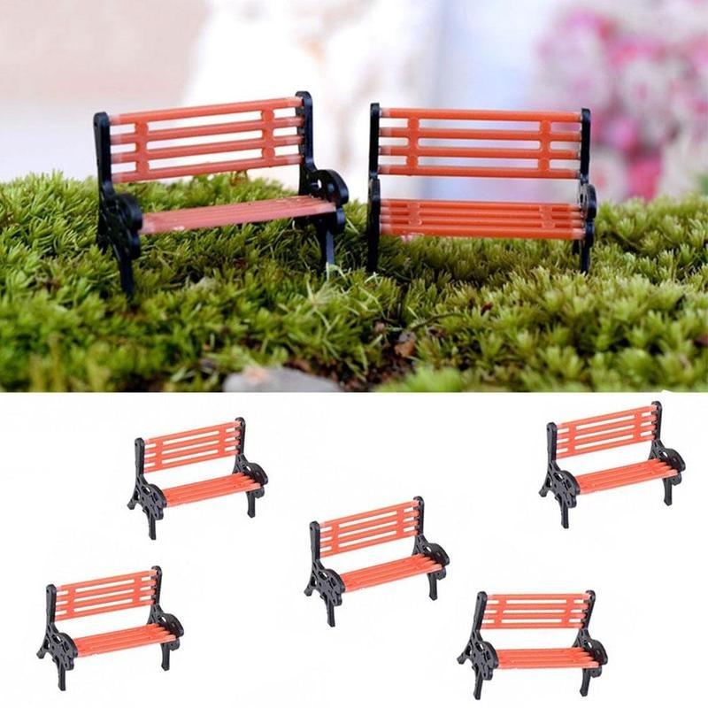 5 stk/sett Skalamodell Benker Plattformsofa Jernbanestasjon Gate Park Landskap