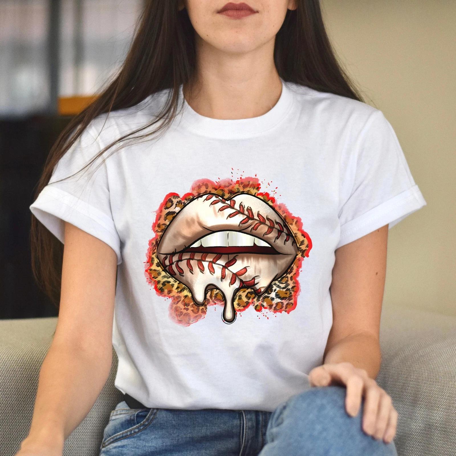 Baseball lips Unisex t-shirt baseball player tee baseball coach gift M