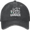 Gardening Life Is Better Baseball Cap Distressed Cotton Dad Hat Outdoor Casual Adjustable Hat