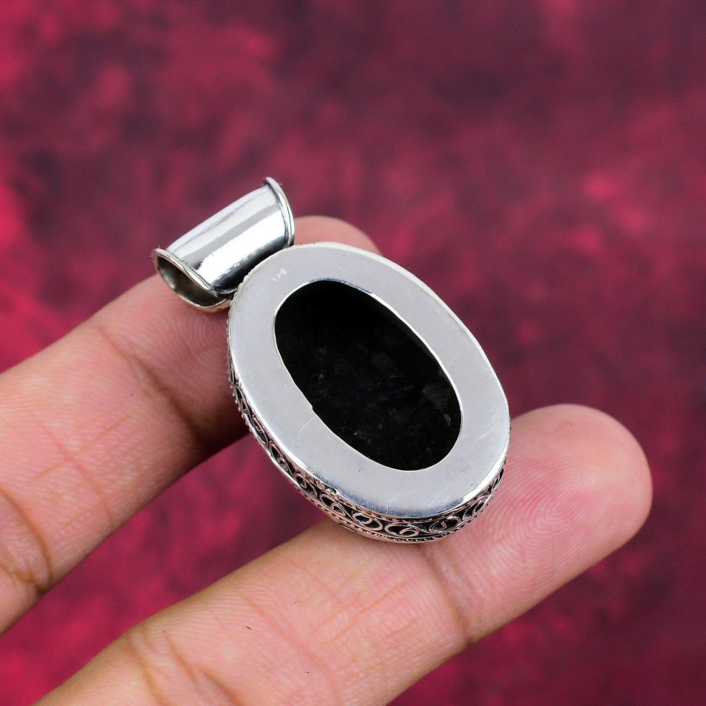 Nummite Hänge, 925 Massivt Sterling Silver Ädelstenssmycke, Handgjort Hänge, För Thanksgiving