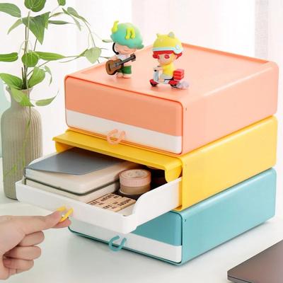 Drawer Type Storage Box Desktop Storage Cabinet Office Desk Storage Box Stationery Drawer Storage Bins Cosmetics Storage Rack