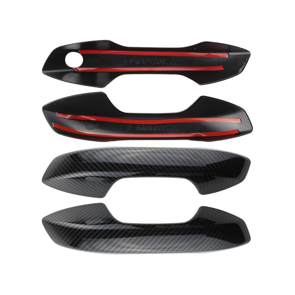 Bilens Ytterdörrhandtagsskydd Klistermärke Trim för BYD Atto3 Atto 3 2025 2025 2025 ABS Imitation Kolfiber Dekoration RHD/LHD