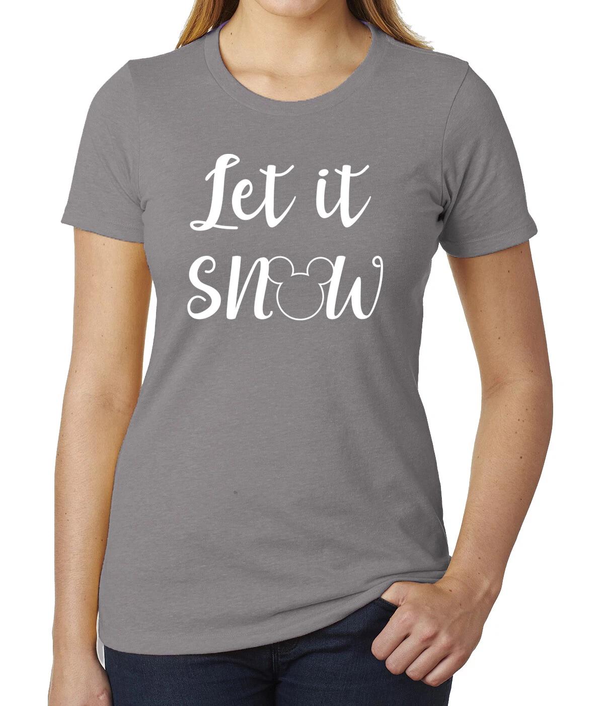 

Let It Snow Mickey Woman s Shirts, Christmas Tees, Woman s Snow Mickey Shirts! M