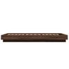Brown Oak Effect Bed Frame 75 X 190 Cm Engineered Wood