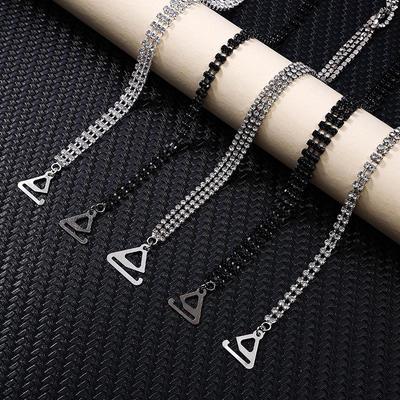 Raro Reggiseno con Strass di Diamante e Spalline Metalliche Invisibili per Abito da Sposa