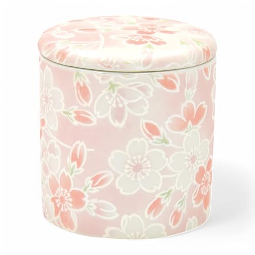 Takumifu Select Dog/Cat Memorial (2-inch Urn with Lid and Silicone Gasket) Miyabi Sakura Pink, Made in Japan