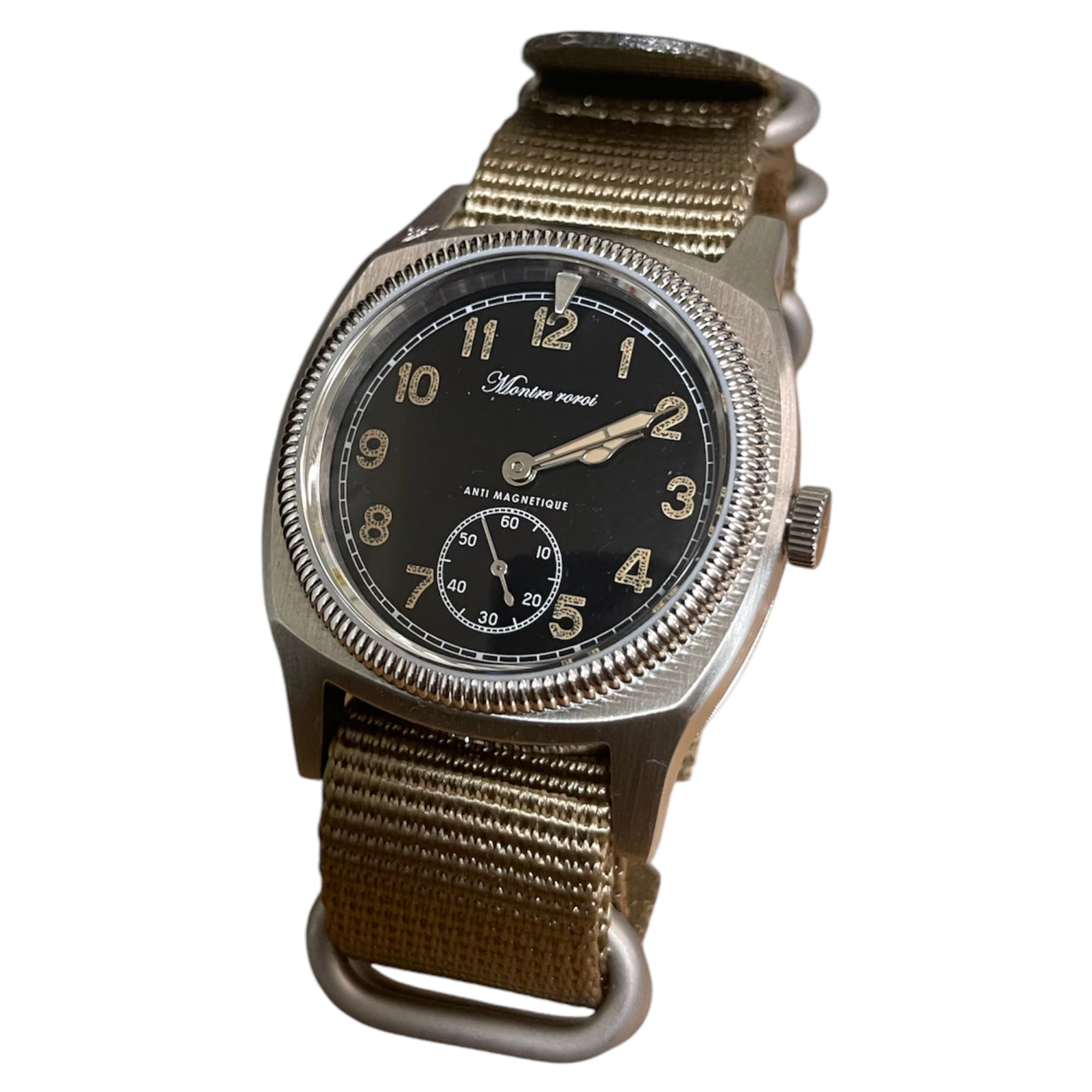 

Военные часы Majetek Big Turtle Малая секундная стрелка Хаки Нейлоновый ремешок НАТО [M.R.M.W.] Мужские серебряный