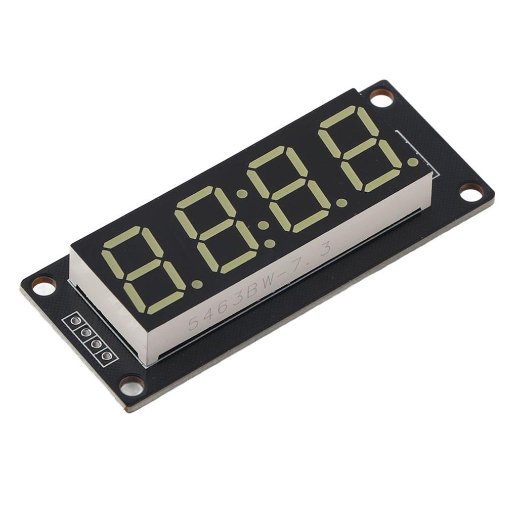 LED Display Tube Module 4 Digit 7 Segment White Display Color Fits for Arduino Use Library TM1637.h