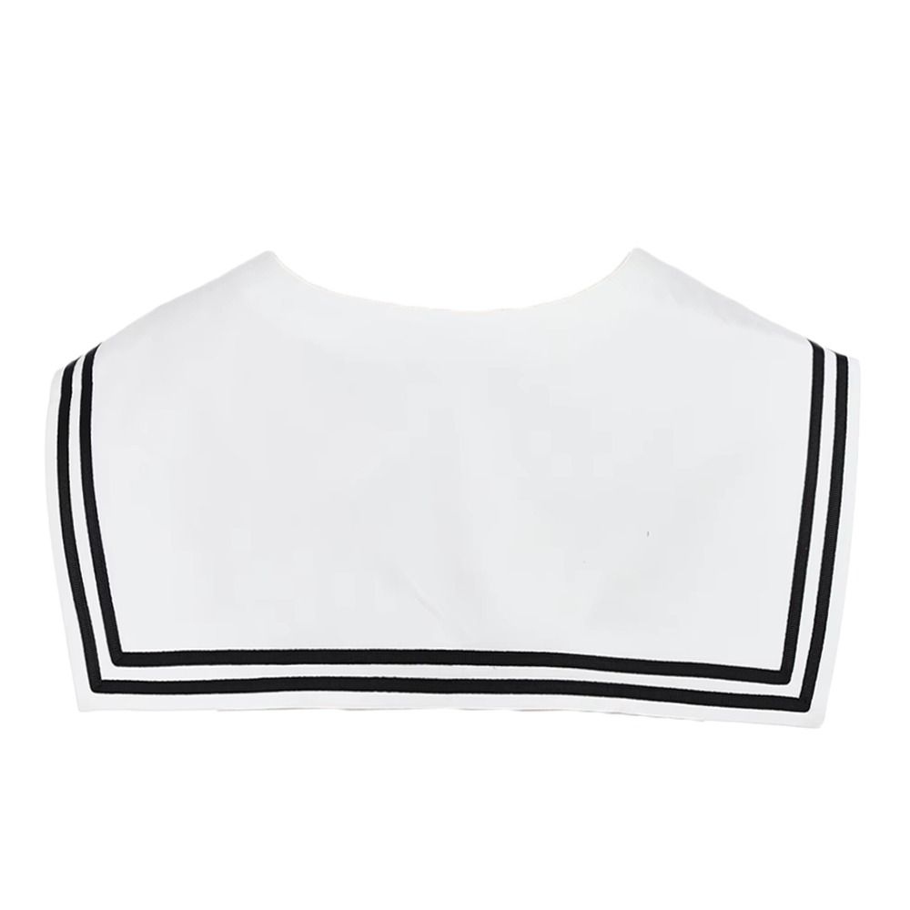Striped Sailor Fake Collars Scarf Detachable Cotton Top Fake Collar Necklaces Academy Style Black White Sailor Suit Bow Tie