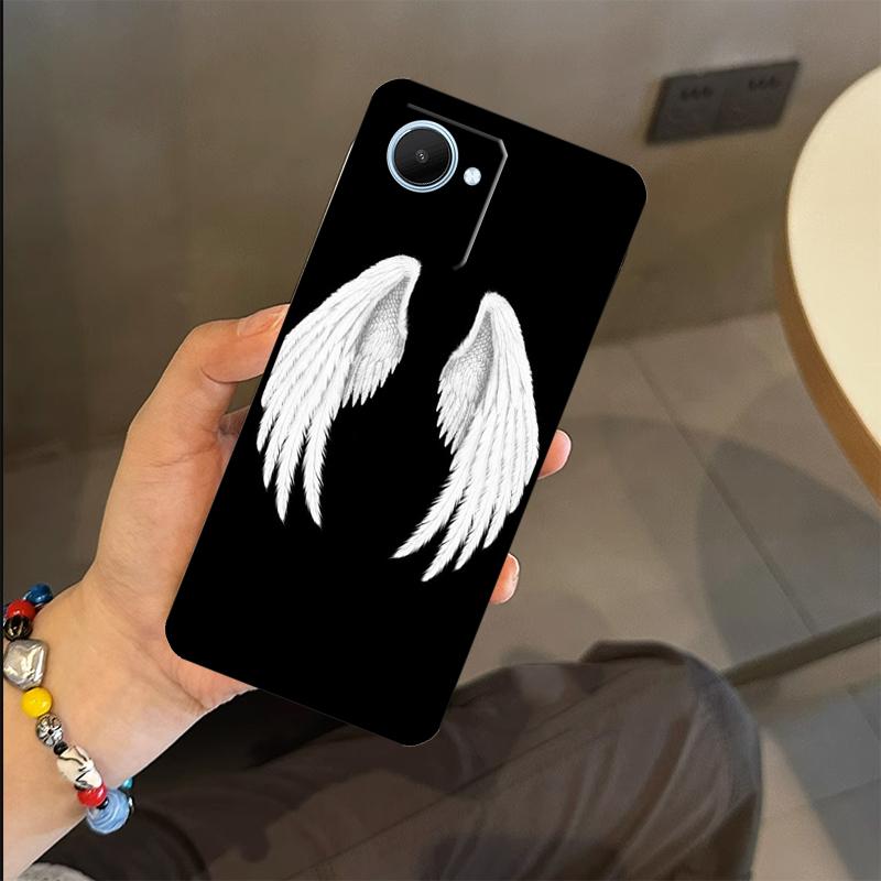 Wings Angel Devil Case For Realme C53 C55 C51 C25 C63 C61 C65 C67 C71 C75 GT6 GT7 Pro 11 12 13 14 15 Pro Plus