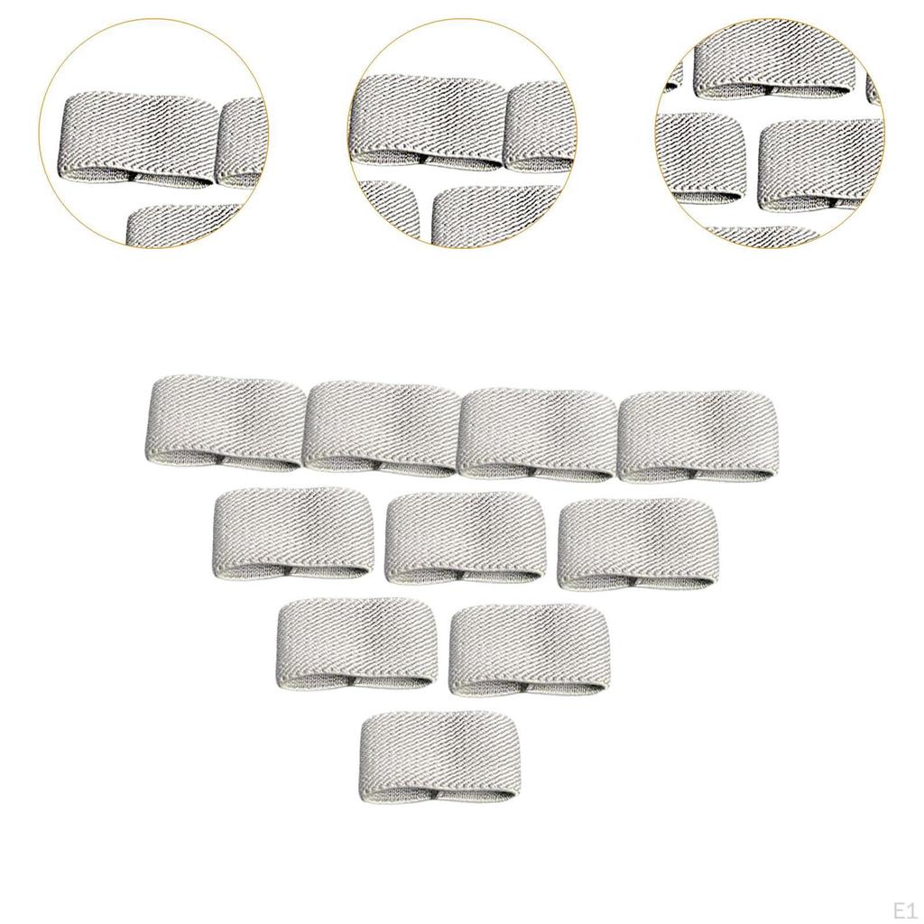 10 Pack of Belt Keepers for Elastic Straps, Nylon Holders Pants