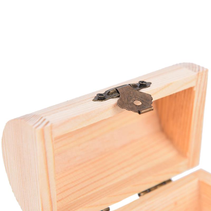 Houten Vintage Schatkist Hout Sieraden Opbergdoos Koffer