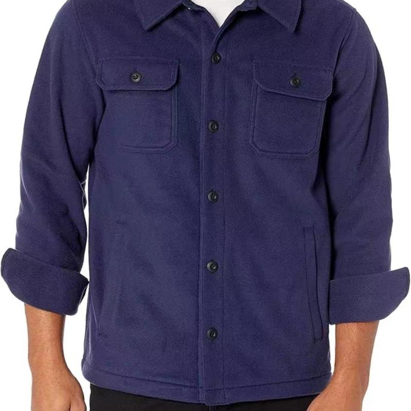 Cozy Up Men's Long-Sleeve Polar Fleece Shirt Jacket