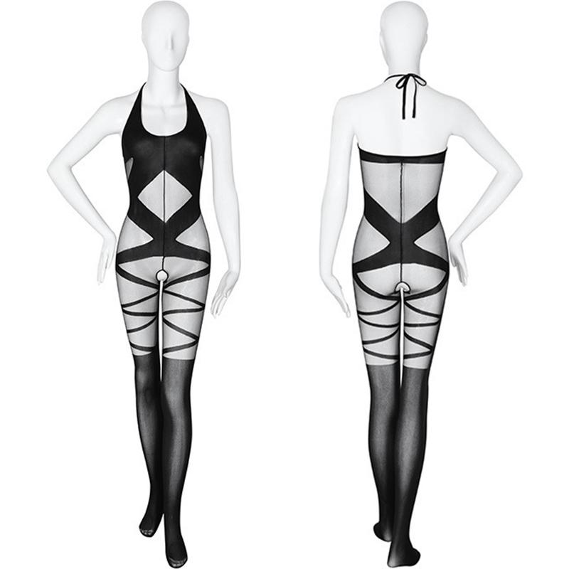 Sexy Lingerie For Women Free Shipping Mesh Woman Costumes Sexys Wear Erotic Outfit Porn Cosplay Sex Suit Open Crotch Stockings