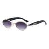 Y2k Retro Oval Sunglasses With Metal Frame Uv400 For Fashionable Women And Men