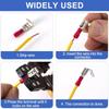 50/100Pcs Bagged Cold Pressed Terminal Kit Insulated Quick Connect Crimp Connectors for Automotive Wiring Red Blue Yellow