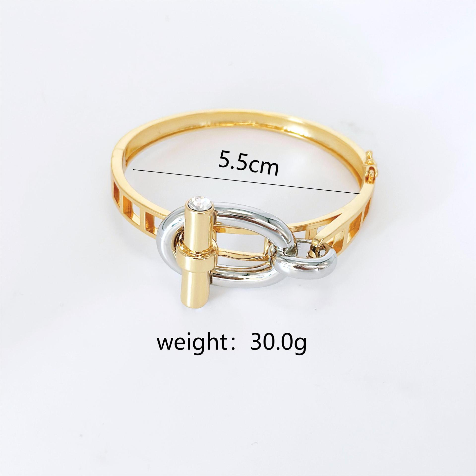 

Crossbar Ot Series Ring Bracelet Set Pig Nose Light Luxury Glossy Bracelet Ring Female