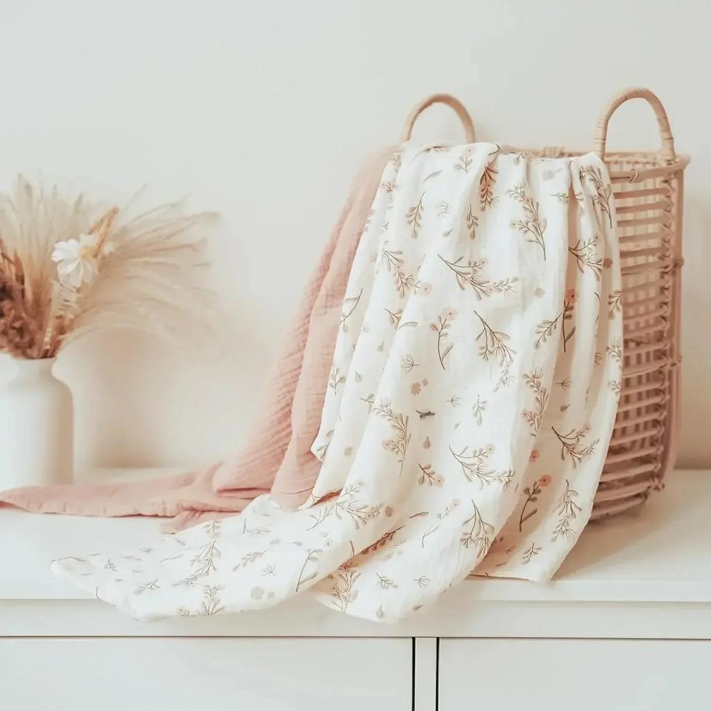 3pcs Set Cotton Muslin Swaddle Baby Wrap Blanket Set for Boys Girls Newborn Gifts Stroller Blankets Baby Bedding Kids Swaddling